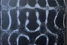 Patterns made of grains on a slab. Photo.